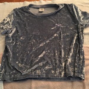 Size Large Pretty Blue Short Sleeve Shirt. Victoria’s Secret. ( Very Soft)